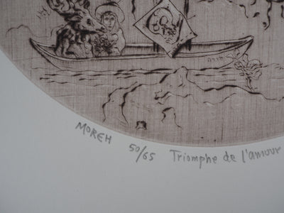 Mordecaï MOREH : Triomphe de l'amour - Gravure (détail)