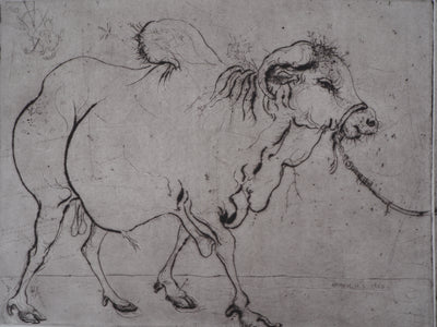 Mordecaï MOREH : Les Tziganes - Gravure (détail)