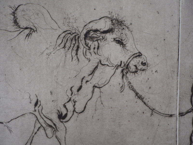 Mordecaï MOREH : Les Tziganes - Gravure (détail)