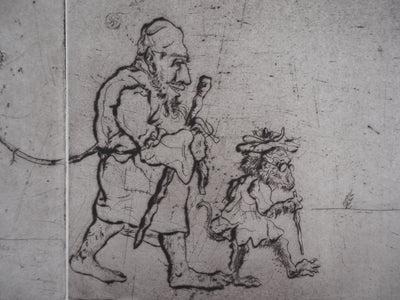 Mordecaï MOREH : Les Tziganes - Gravure (détail)
