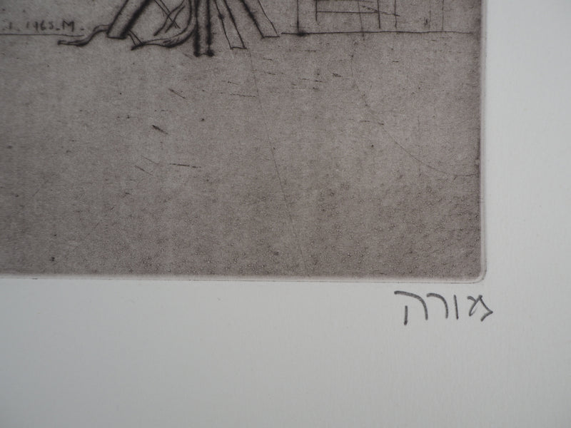 Mordecaï MOREH : Les Tziganes - Gravure (détail)