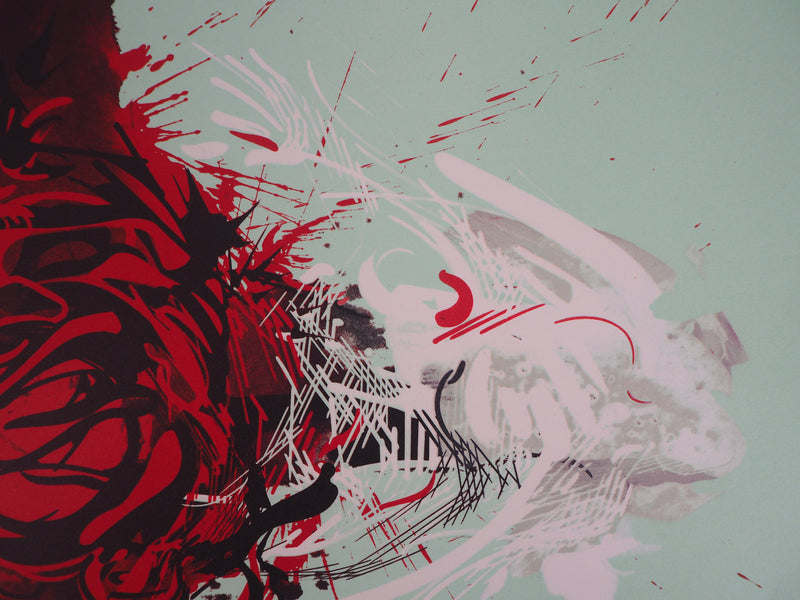 Raymond MORETTI : Amour, Hommage à la ros, Lithographie originale (photo de détail 4) - Crédit photo : Galerie Art.Paris