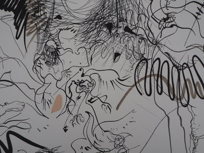 Raymond MORETTI : La rue amoureuse, Lithographie originale (photo de détail 4) - Crédit photo : Galerie Art.Paris
