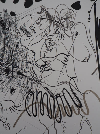 Raymond MORETTI : La rue amoureuse, Lithographie originale (photo de détail 5) - Crédit photo : Galerie Art.Paris