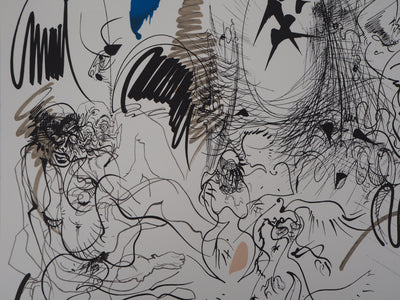 Raymond MORETTI : La rue amoureuse, Lithographie originale (photo de détail 3) - Crédit photo : Galerie Art.Paris
