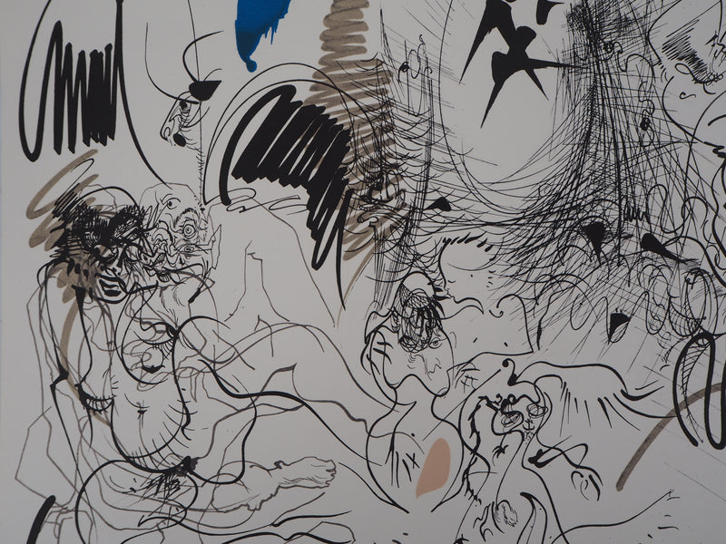 Raymond MORETTI : La rue amoureuse, Lithographie originale (photo de détail 3) - Crédit photo : Galerie Art.Paris