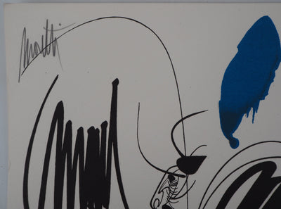 Raymond MORETTI : La rue amoureuse, Lithographie originale (photo de détail 2) - Crédit photo : Galerie Art.Paris