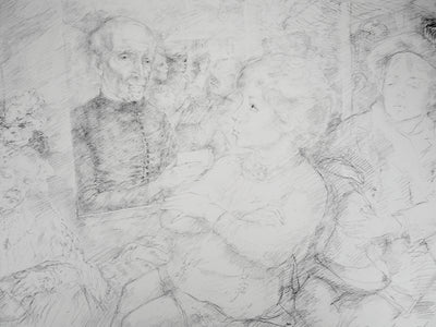 Lucien-Philippe MORETTI : L'attente - Lithographie (détail)