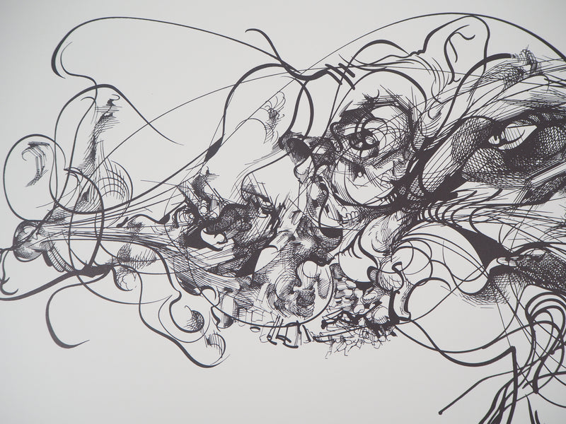 Raymond MORETTI : Chemin initiatique, Lithographie originale (photo de détail 3) - Crédit photo : Galerie Art.Paris