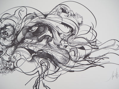 Raymond MORETTI : Chemin initiatique, Lithographie originale (photo de détail 4) - Crédit photo : Galerie Art.Paris