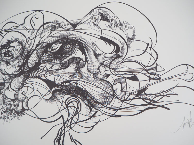 Raymond MORETTI : Chemin initiatique, Lithographie originale (photo de détail 4) - Crédit photo : Galerie Art.Paris
