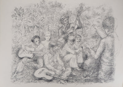 Lucien-Philippe MORETTI : La chorale - Lithographie