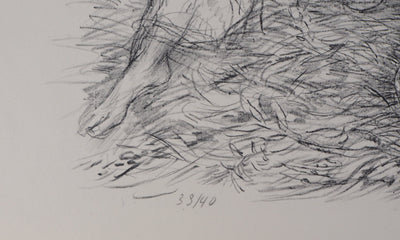 Lucien-Philippe MORETTI : La chorale - Lithographie (détail)