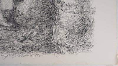 Lucien-Philippe MORETTI : La chorale - Lithographie (détail)
