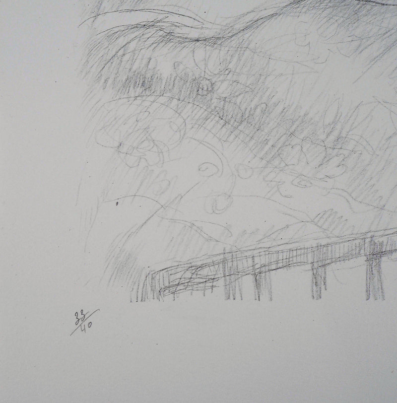 Lucien-Philippe MORETTI : La douceur maternelle - Lithographie (détail)