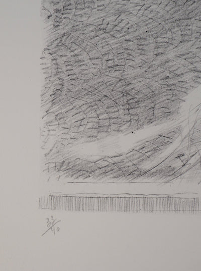 Lucien-Philippe MORETTI : Portrait d'un jeune juif - Lithographie (détail)