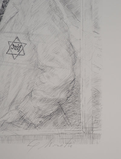 Lucien-Philippe MORETTI : Portrait d'un jeune juif - Lithographie (détail)