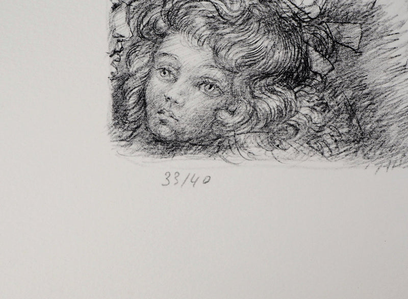 Lucien-Philippe MORETTI : Le train - Lithographie (détail)