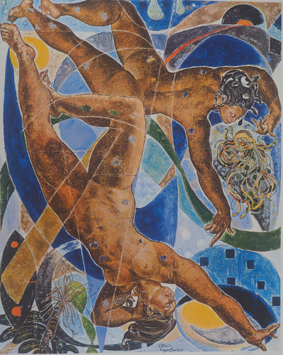 Maria MORGAN-SNELL : L'Atlantique, les plongeurs - art (détail)