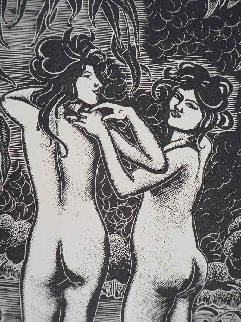  MORIN-JEAN : Le Printemps, 1923 - Gravure sur bois (détail)
