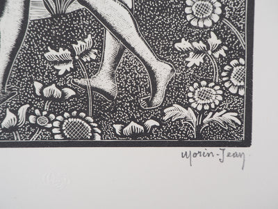  MORIN-JEAN : Le Printemps, 1923 - Gravure sur bois (détail)