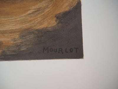 Maurice MOURLOT : L'étable, 1955 - Lithographie (détail)