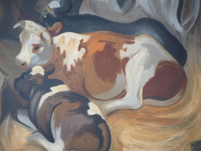 Maurice MOURLOT : L'étable, 1955 - Lithographie (détail)