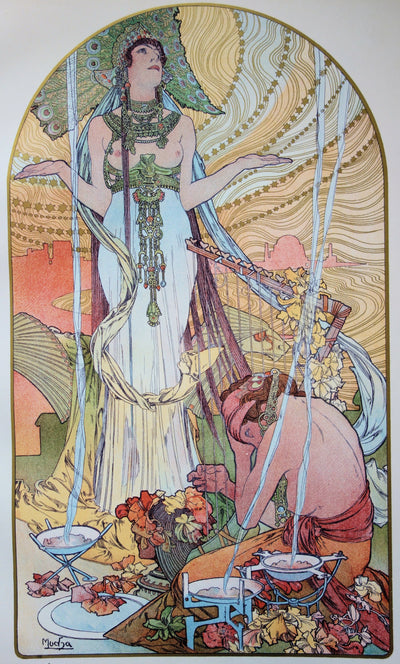 Alphonse MUCHA : Incantation, Lithographie originale (photo de détail 3) - Crédit photo : Galerie Art.Paris
