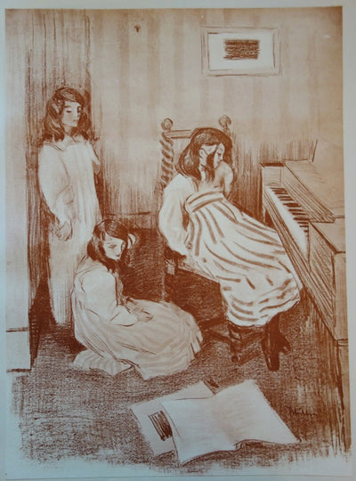 Alfredo MULLER : Bouderie - Lithographie (détail)