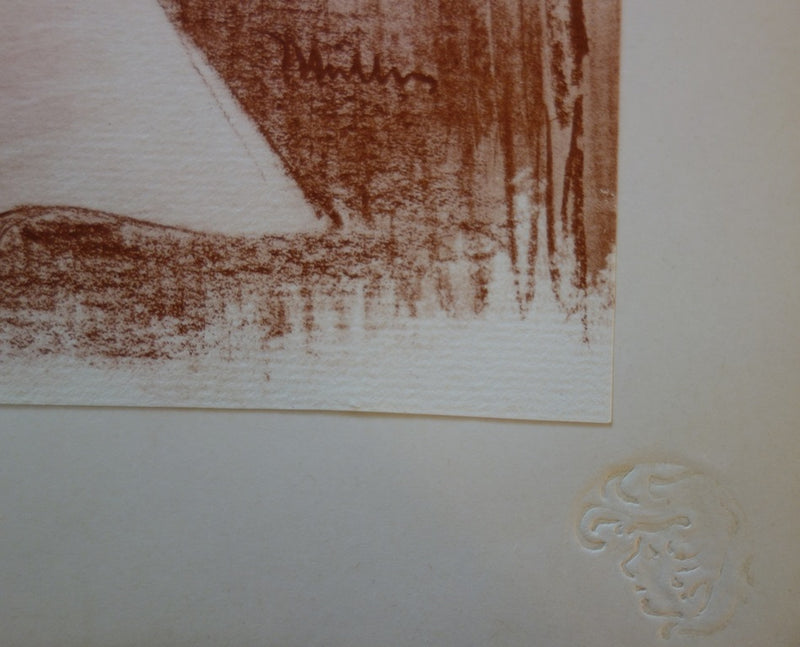 Alfredo MULLER : Bouderie - Lithographie (détail)