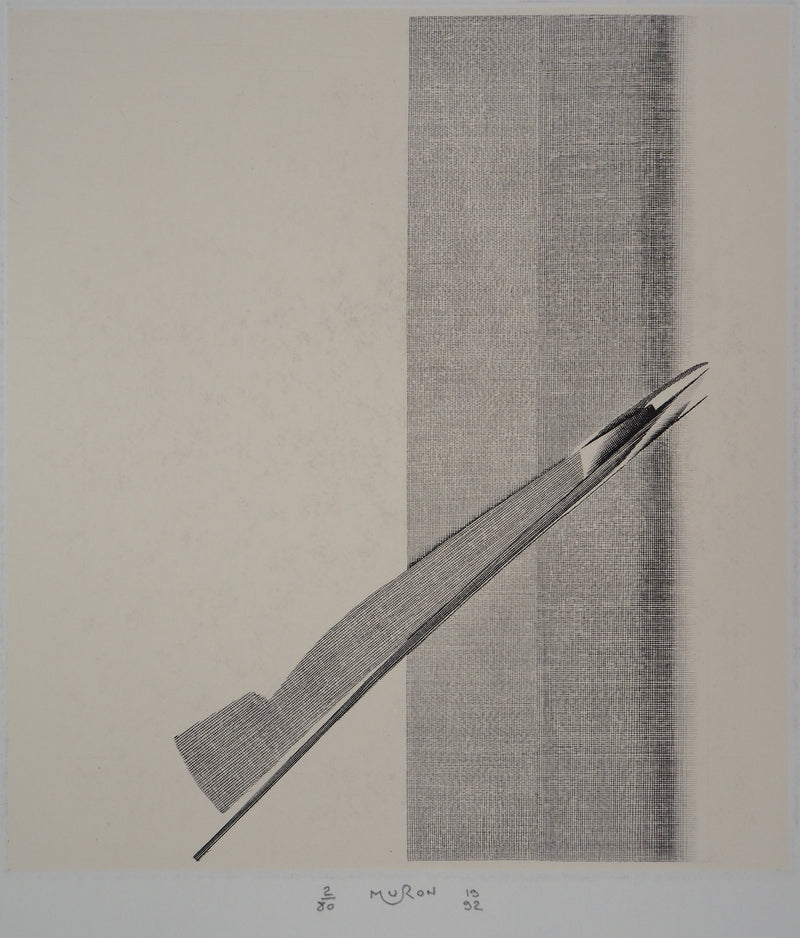 Jacques MURON : Aérien, 1992 - Gravure