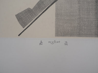 Jacques MURON : Aérien, 1992 - Gravure (détail)