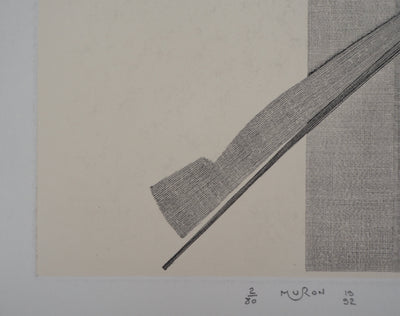 Jacques MURON : Aérien, 1992 - Gravure (détail)