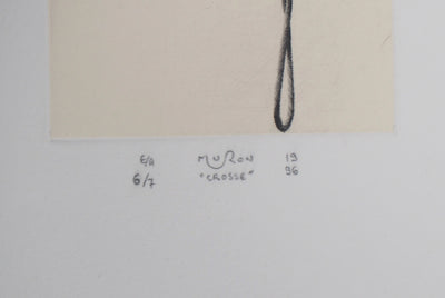 Jacques MURON : Crosse, 1996 - Gravure (détail)