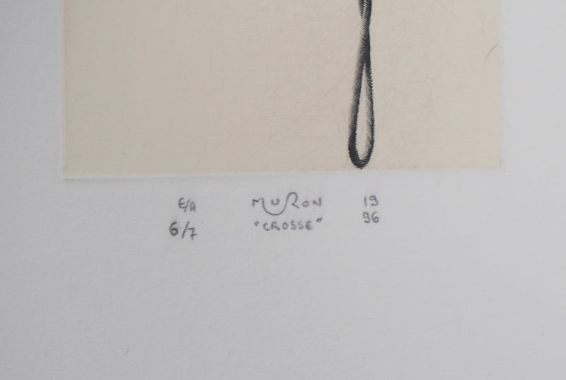 Jacques MURON : Crosse, 1996 - Gravure (détail)