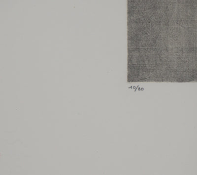 Jacques MURON : L'étau  - Gravure (détail)