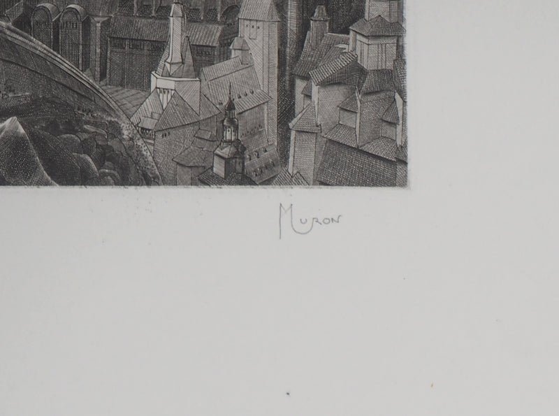 Jacques MURON : Les Fondeurs, 1978 - Gravure (détail)