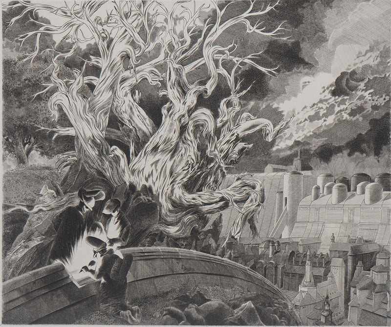 Jacques MURON : Les Fondeurs, 1978 - Gravure (détail)
