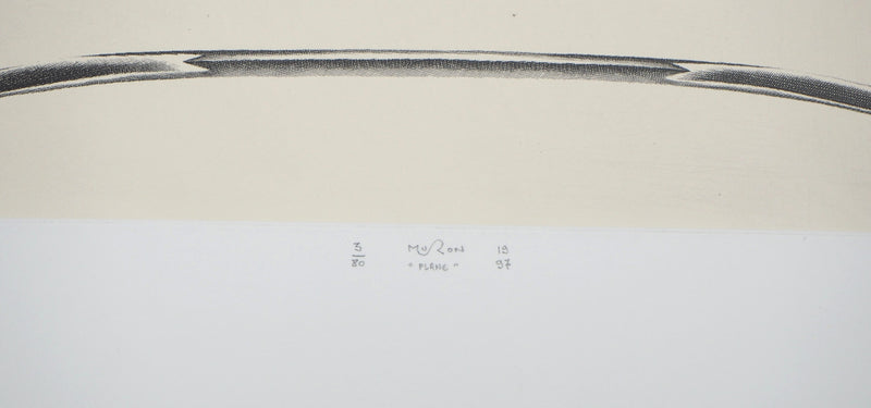 Jacques MURON : Plane, 1997 - Gravure (détail)