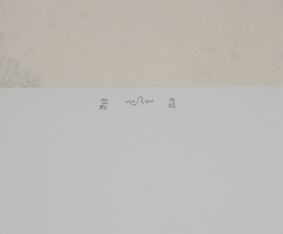 Jacques MURON : Au théâtre, 1992 - Gravure (détail)