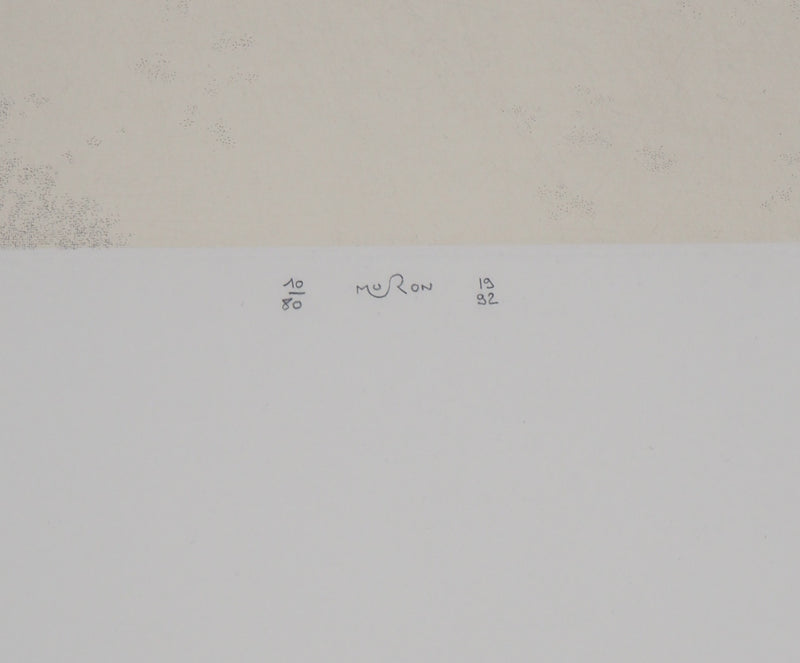 Jacques MURON : Au théâtre, 1992 - Gravure (détail)