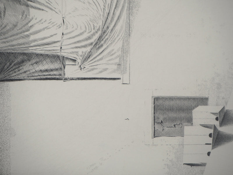 Jacques MURON : Au théâtre, 1992 - Gravure (détail)