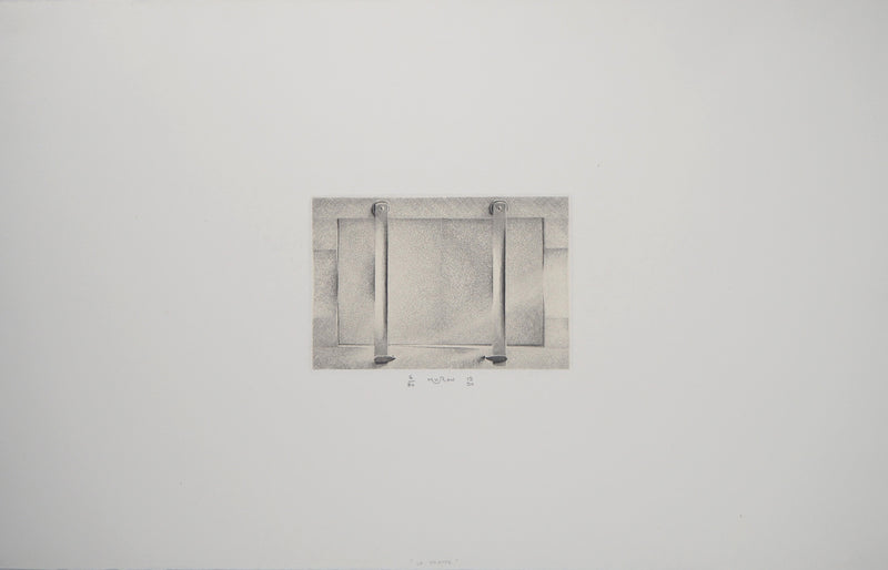 Jacques MURON : La Trappe, 1990 - Gravure (détail)
