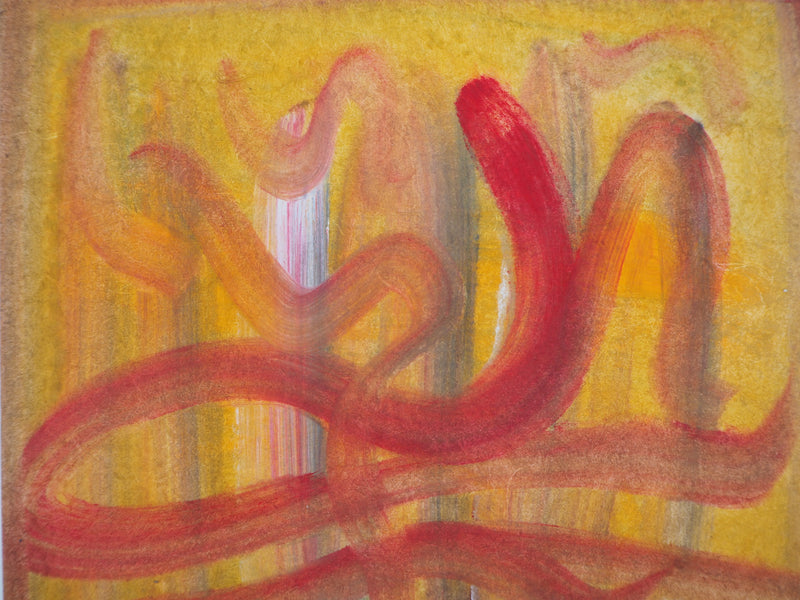 Ervin NEUHAUS : Embrasement - Gouache (détail)