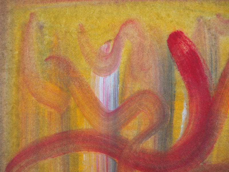 Ervin NEUHAUS : Embrasement - Gouache (détail)