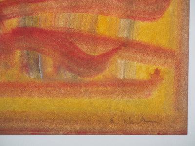 Ervin NEUHAUS : Embrasement - Gouache (détail)