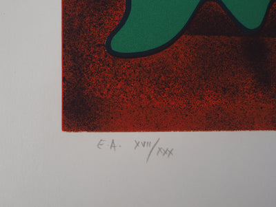 Ervin NEUHAUS : L'aube - Lithographie (détail)