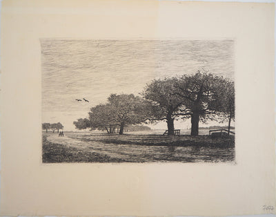Émile Frédéric NICOLLE : A la campagne - Gravure