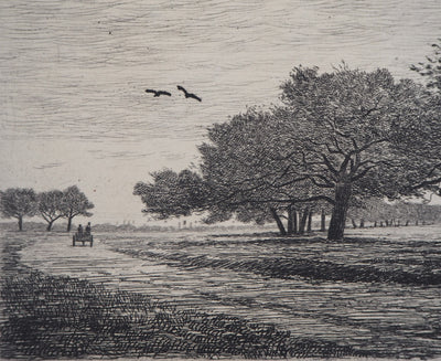 Émile Frédéric NICOLLE : A la campagne - Gravure (détail)
