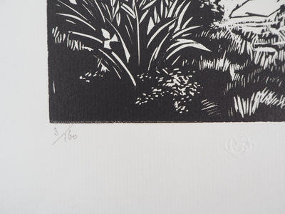 Pierre NOURY : Idylle - 1929 - Gravure sur bois (détail)